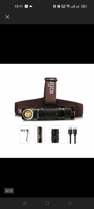 Nowa latarka edc sofirn sp40a USB C czołówka