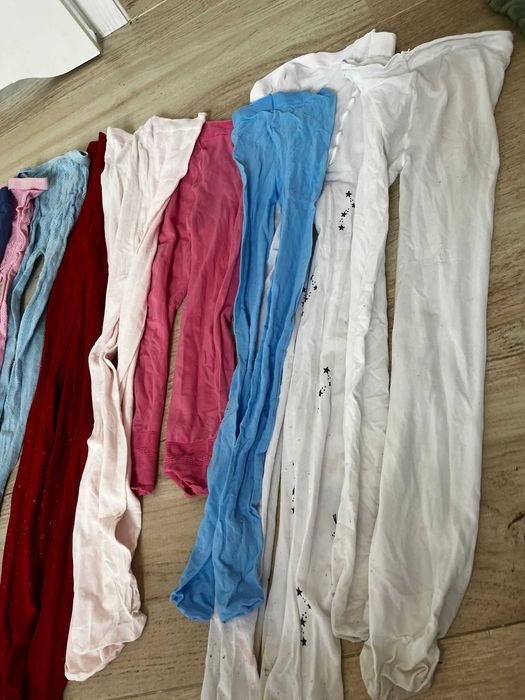 Zestaw rajstop dziecięcych 10 sztuk mix kolorów