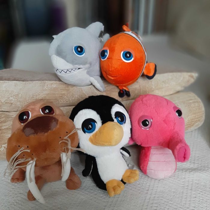 М'які іграшки з великими очима, підводний світ
