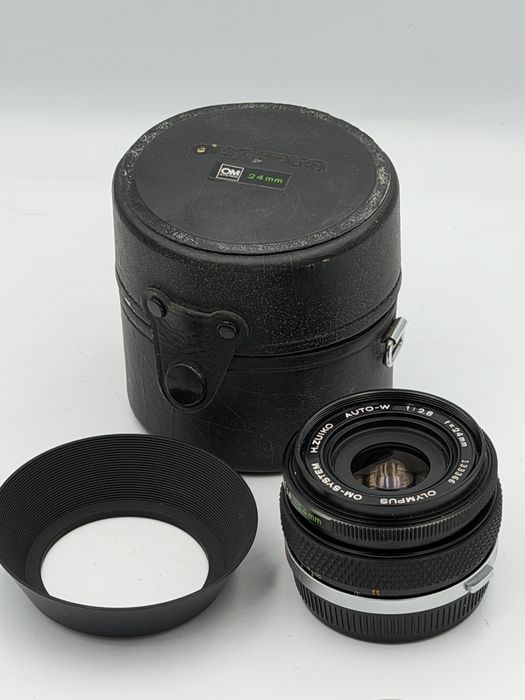 Obiektyw Olympus zuiko 24mm f2.8 om system japan z osłoną