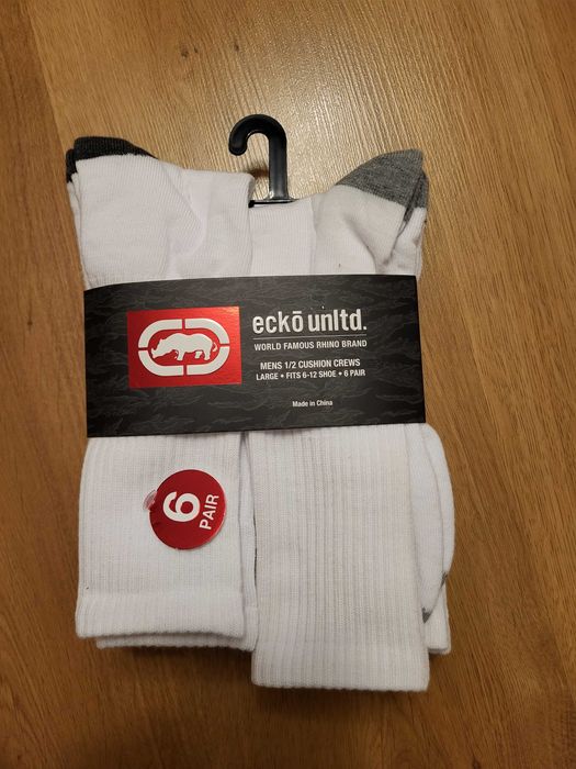 Skarpety ecko unltd białe - 6 par, rozm. 10