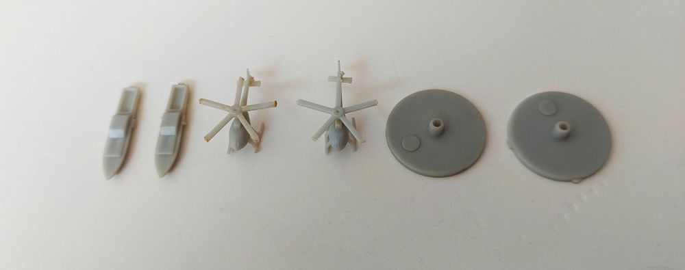 Acessórios modelismo 1/700 de helicópteros e lanchas rápidas
