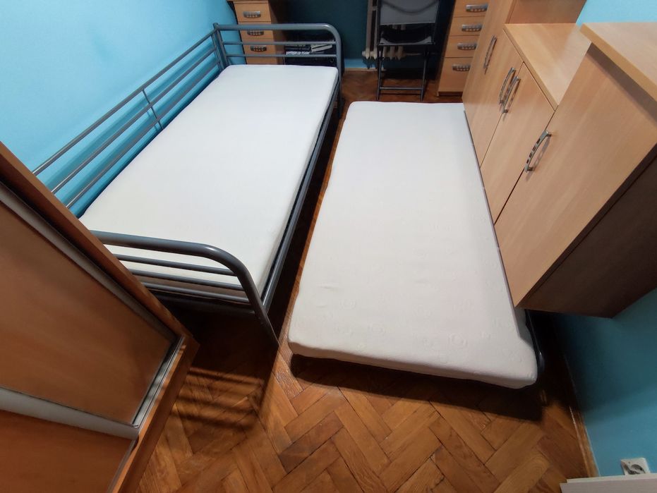 Łóżko podwójne wysuwane 90x200 metalowe