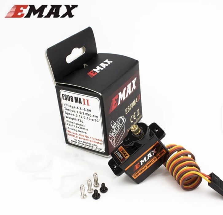 Сервопривід EMAX ES08MA II 12G, аналоговий металевий редуктор