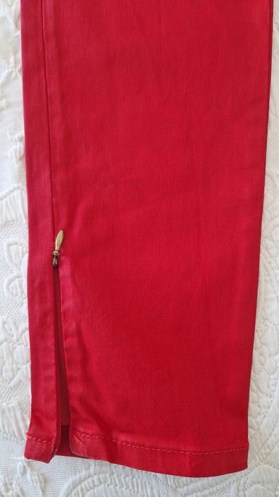 Calças vermelhas, skinny, Zara tamanho 36
