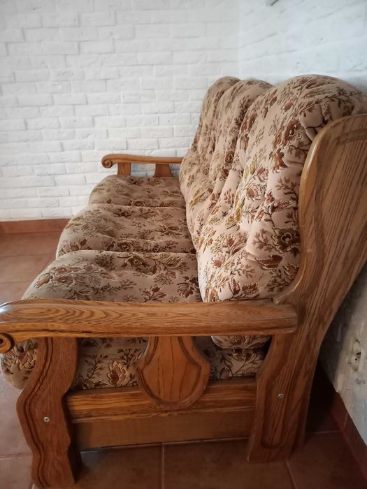 Sofa stylizowana dębowa