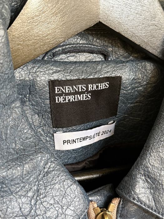 Enfants Riches Deprimes Blue Spanish Elegy Leather Jacket