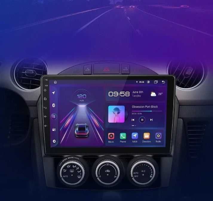 Mazda MX-5 2008–2015 – Radio Android 15 9" CarPlay Android Auto GPS Nawigacja Stacja Multimedialna WiFi Bluetooth PL 1GB/32GB