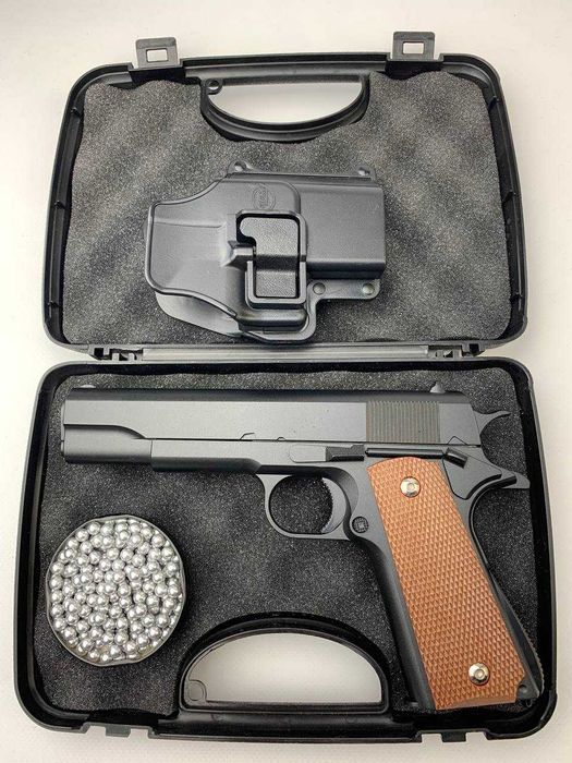 Металевий іграшковий пістолет Colt 1911 Кольт з кобурою залізний дитяч