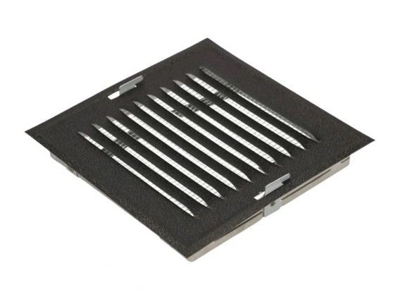 Kratka Metalowa Skośna W Ramce Z Siatką 14 x 14Cm Grafit Mat Air Roxy