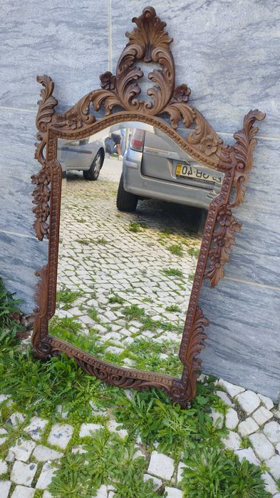 Espelho antigo biselado