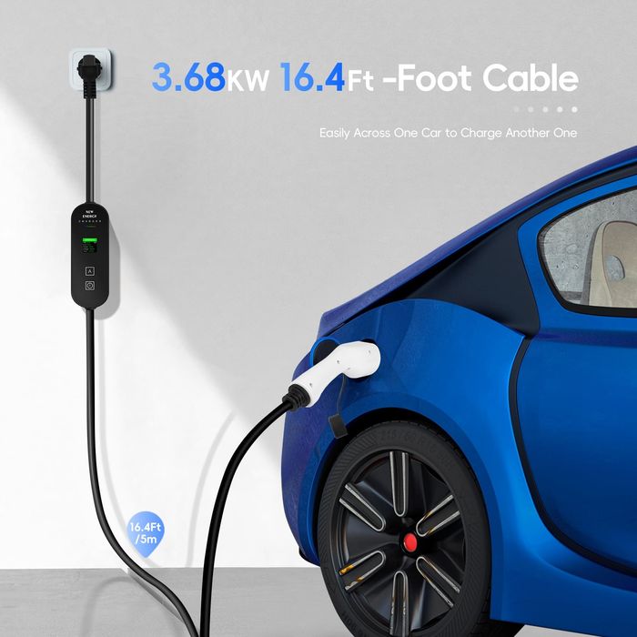 Carregador Portatil EV Bomern 16A 3.5KW Ecrã 1.3″