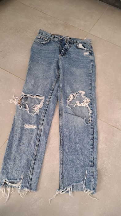 Dżinsy spodnie  potargane szarpane pull&bear 34 xs