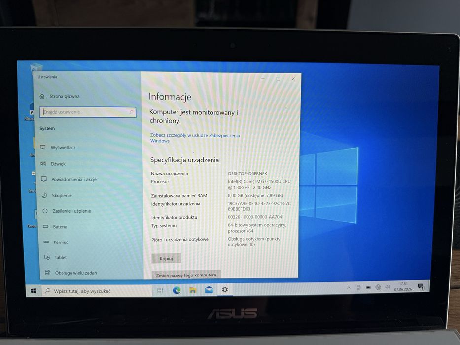 Laptop ASUS UX301L dotykowy