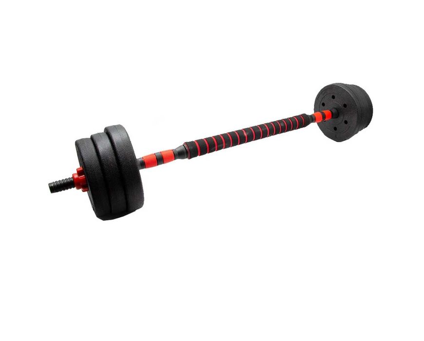 Zestaw 2x Hantle regulowane hantel 2x10kg gryf sztanga 20kg ZESTAW 2w1