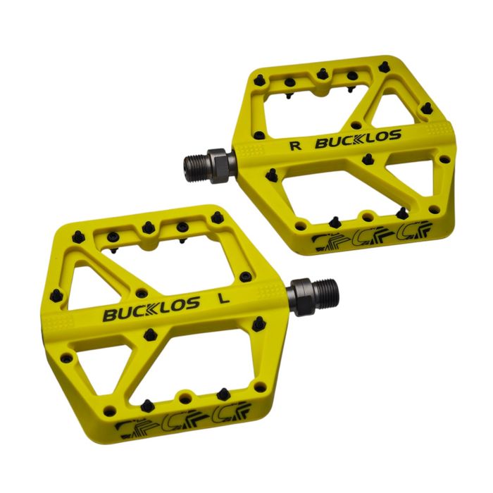 BUCKLOS pedały żółte platformy platformowe nylon nylonowe żółty