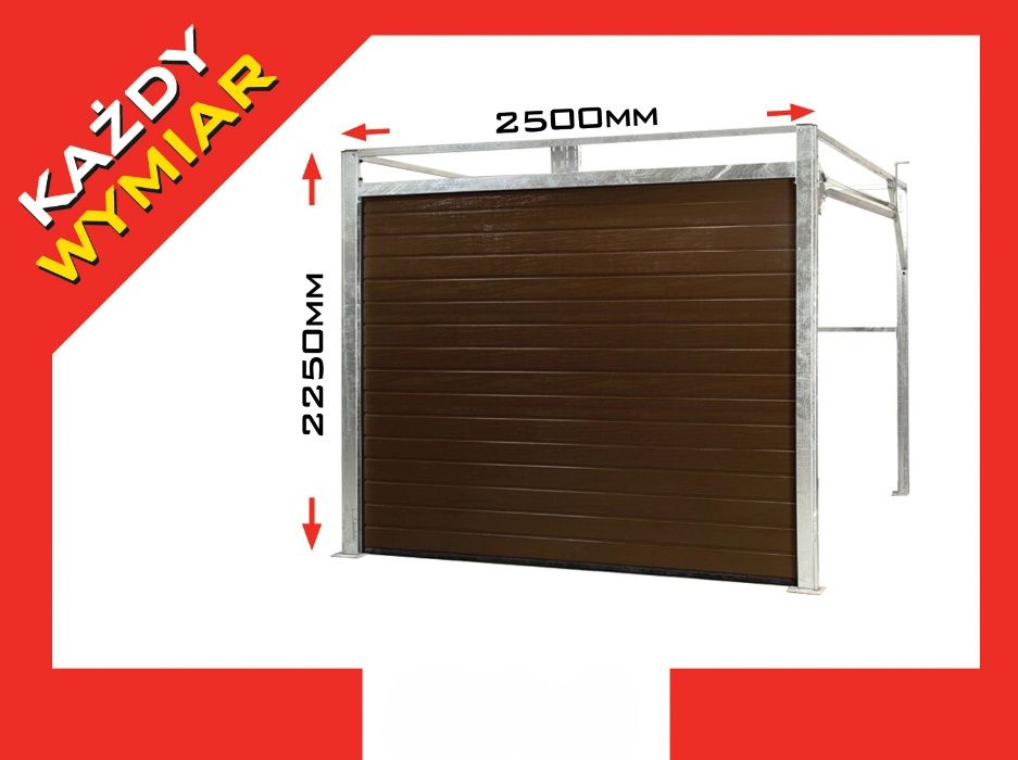 Brama Garażowa Segmentowa NA WYMIAR Ocieplana KONFIGURATOR BRAM