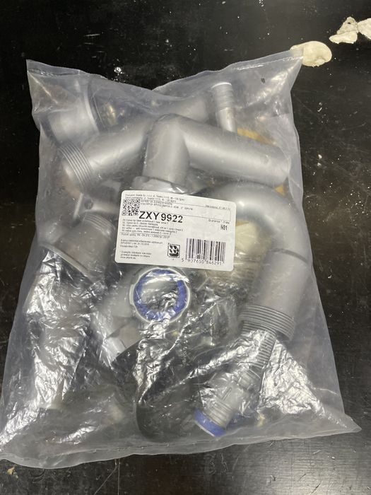 Syfon osprzęt do zlewozmywaków stalowych dwukomorowych  Deante