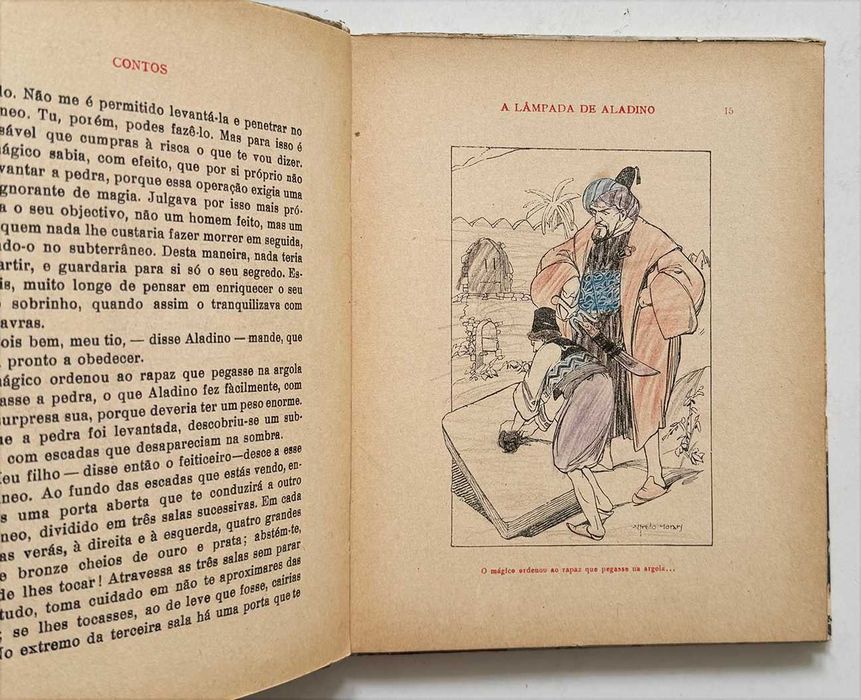 1957_A LÂMPADA DE ALADINO E OUTROS CONTOS. Ilustrações de Alfredo Moraes. Em muito bom estado geral.