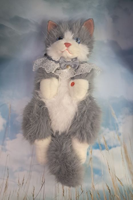 Іграшка рюкзак пухнастий кіт музичний