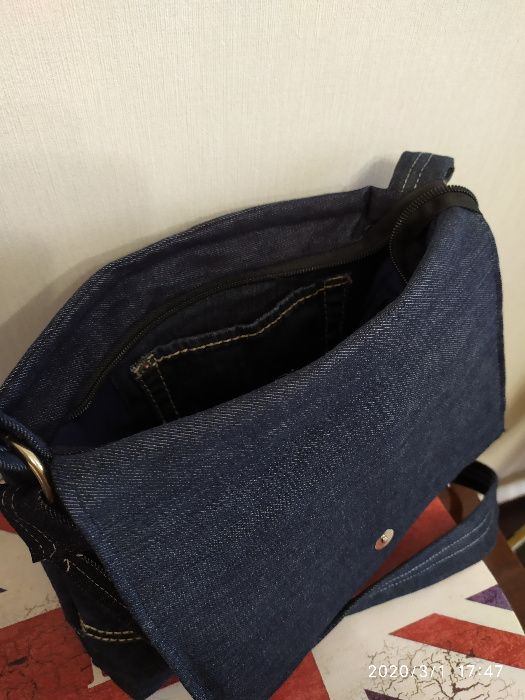 Jeansowa torebka / prezent/handmade /651