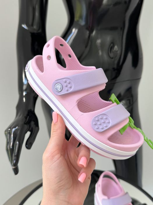 Детские босоножки кроксы Crocs C11 на липучках 28/29/30/31/32/33/34/35р