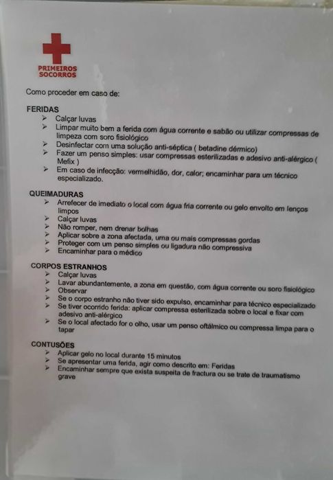 Kit primeiros socorros Fidelidade