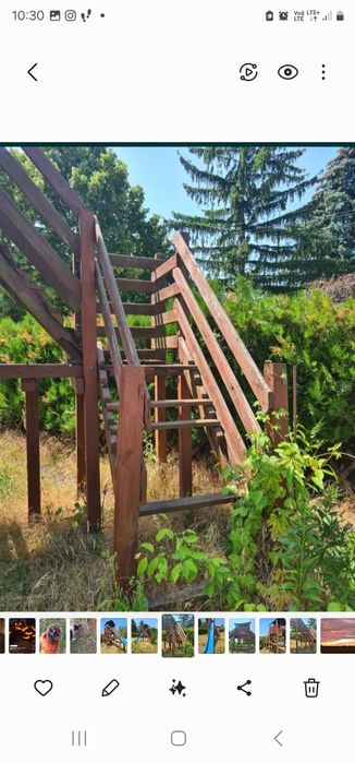 Zjeżdżalnia z drewna ślizg dł. 5m