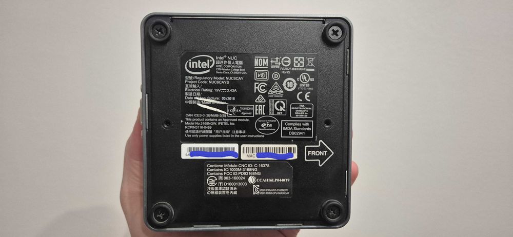 Intel NUC6CAYS Mini PC Celeron J3455 4GB RAM 128GB SSD WiFi Bluetooth HDMI VGA Windows 10 Home + zasilacz