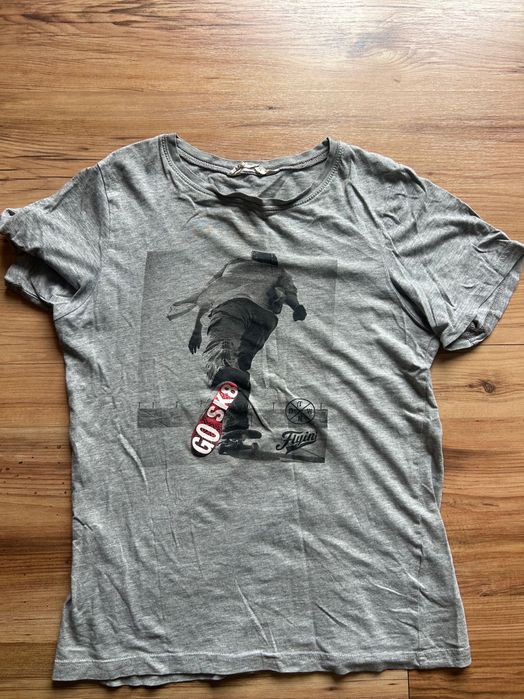 H&M GoSK8 T-shirt młodzieżowy nadruk SK8 R.146