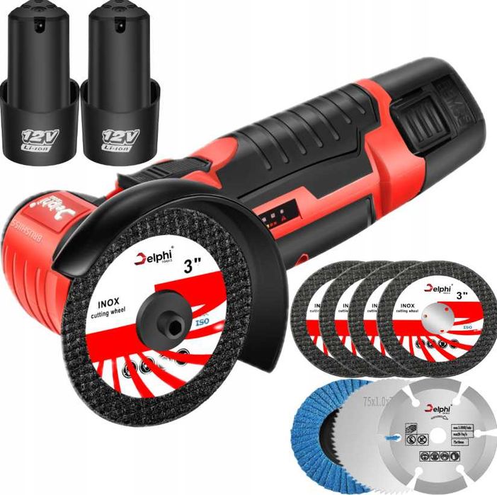 Kątówka SZLIFIERKA KĄTOWA Akumulatorowa Bezszczotkowa 2AKU WYPRZEDAŻ