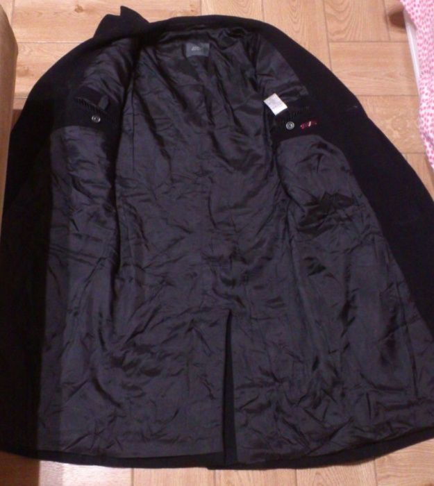 Пальто шерстяное мужское черное Йооп вовняне чоловіче Coat Joop! р.ХL