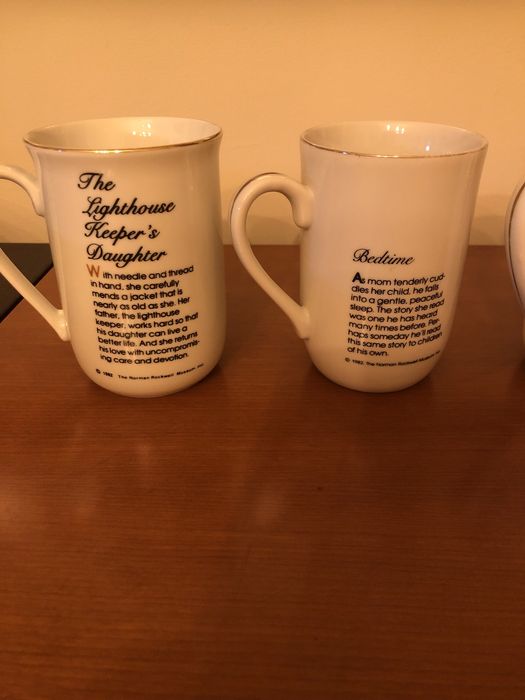 Lote 7 chávenas de coleção Norman Rockwell