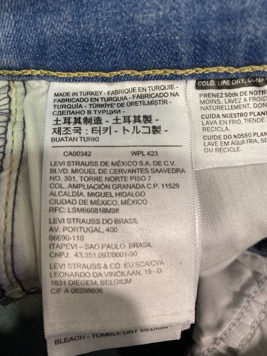 Jean Levi’s Mulher Mile High Super Skinny Azul Claro W26 L30