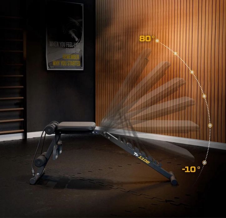 Регульована лава для тренувань Trex Sport TX-110B з еспандерами 110 кг