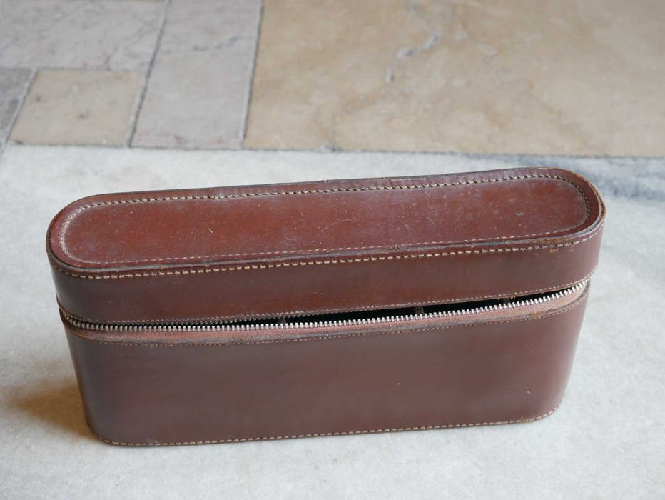 Skórzane etui z okresu PRL 26x12,5 cm