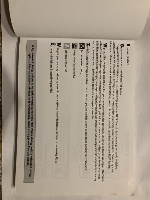 Fiat PANDA 2003 - 2011 polska instrukcja obsługi NOWA