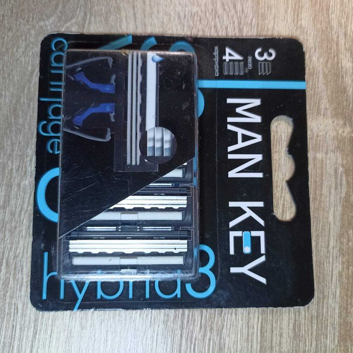 Змінні картриджі для гоління MAN KEY Hybrid 3 чоловічі, 3 леза, 4 шт