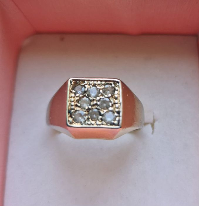 Anel em prata Dourada