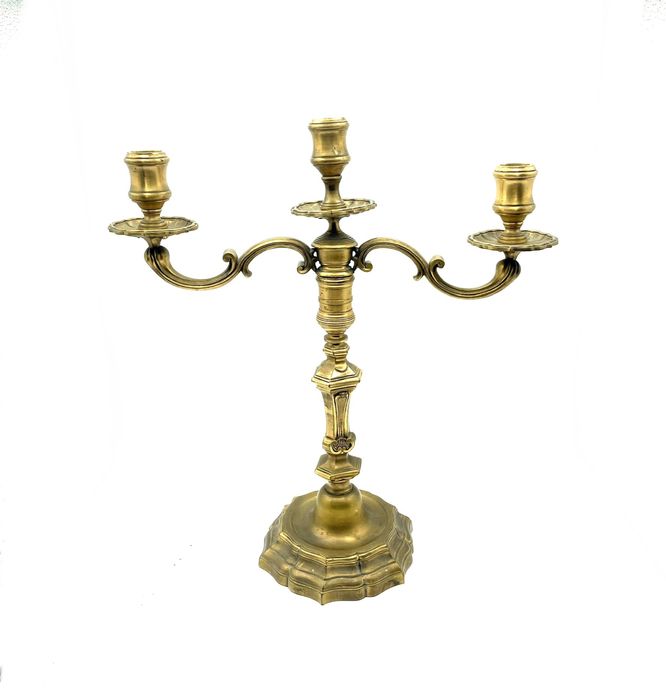 Par de casticais em bronze Louis XV seculo 19