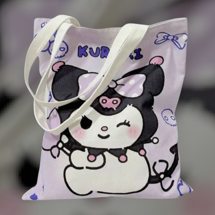 Тканинний шопер сумка з Куромі Сумка Kuromi Sanrio