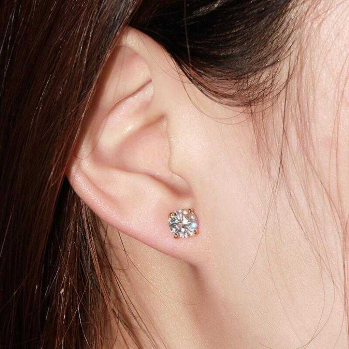 NIESAMOWICIE Piękne Kolczyki SREBRO Kamień Moissanit + Certyfikat !