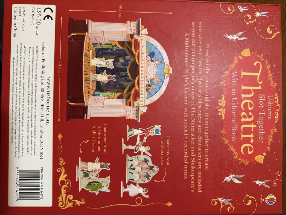 Книга театр Usborn . Три пьеси.