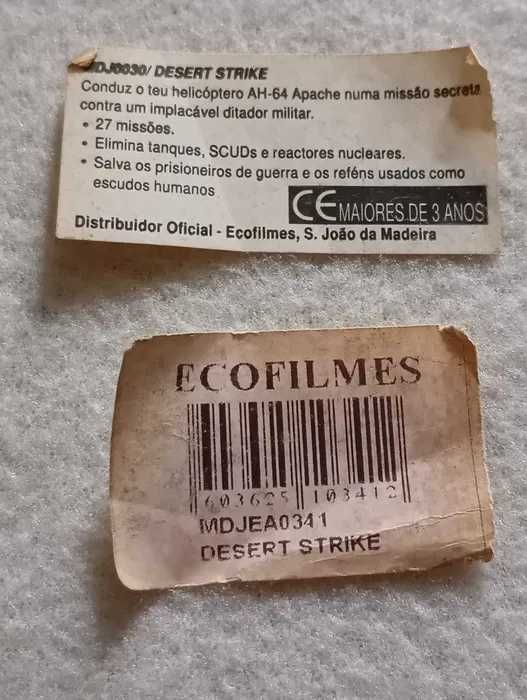 Capa manual e selos Desert Strike