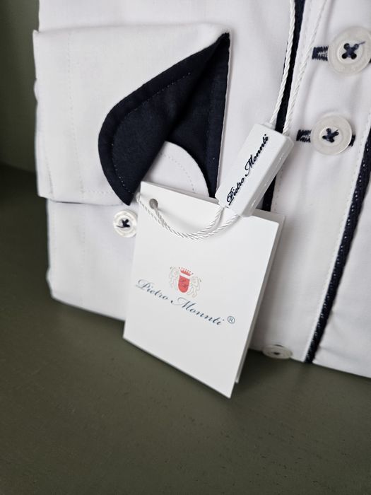 Nowa biała koszula wizytowa męska Pietro Monnti Slim Fit rozm. 41 L