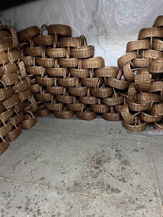 Польські вибілені  великодні кошики білі з Польщі купити гуртом