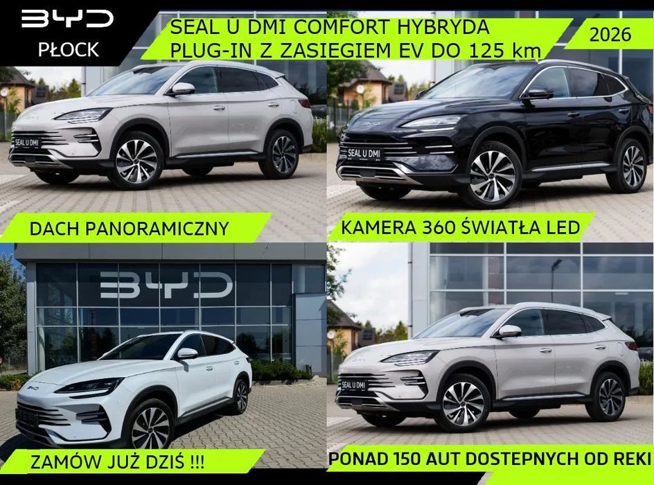 BYD Seal U DM-i Comfort Bateria 26,6 kWh Zasięg WLTP do 1125 km
