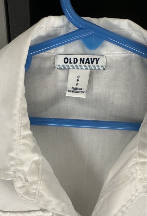 Дитяча біла  срочка  Old Navy, 7-8 років, біла машинна вишивка
