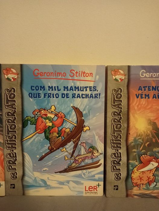 livros 2,3,4,5,7 e 10 da coleção Geronimo Stilton