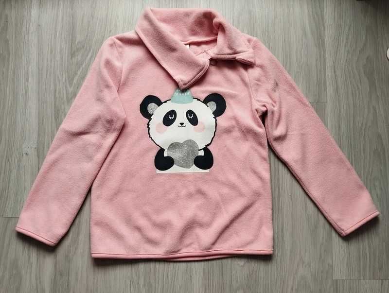 Sweterek dziewczęcy polarowy golf na zamek